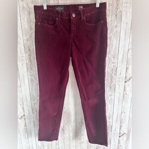 J Crew Burgundy Corduroy Pants